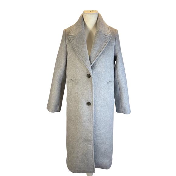 Abercrombie & Fitch Jackets & Blazers - Abercrombie Wool Blend Tailored Coat Gray Women’s XXS Petite Luxury Old Money